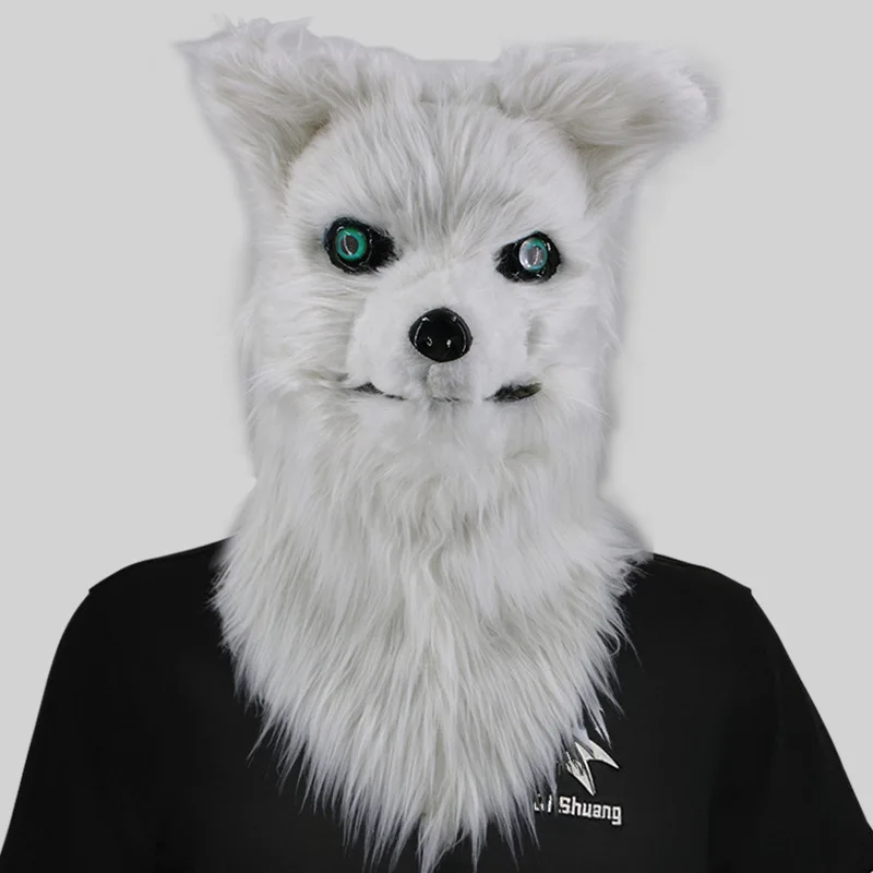 Wolf Mask Shadow Dojo Realistic Moving Jaw Wolf Mask Plush Furry