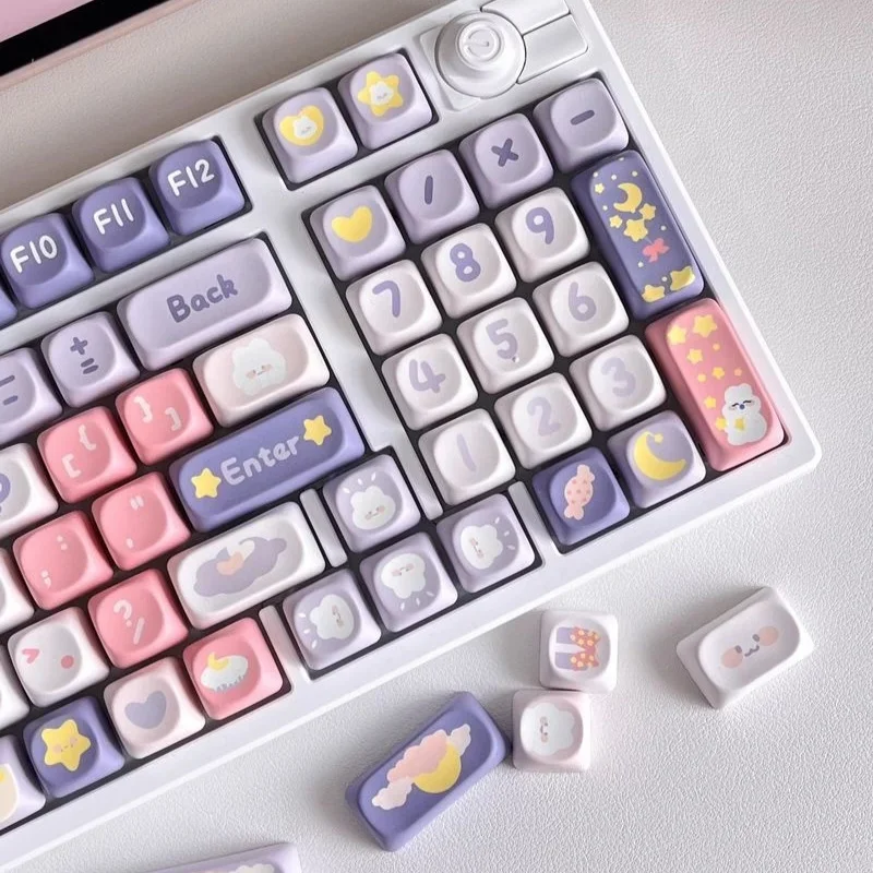 

Maorbeng Moonlight Bunny MOA/SOA height 138 keys full five-sided sublimation keycaps
