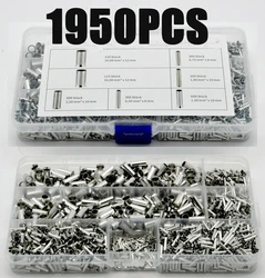 1950pcs Tube Terminal Wire End Ferrules Crimp Sleeves Assortment 0.5-10 mm² Wire Connector Terminal
