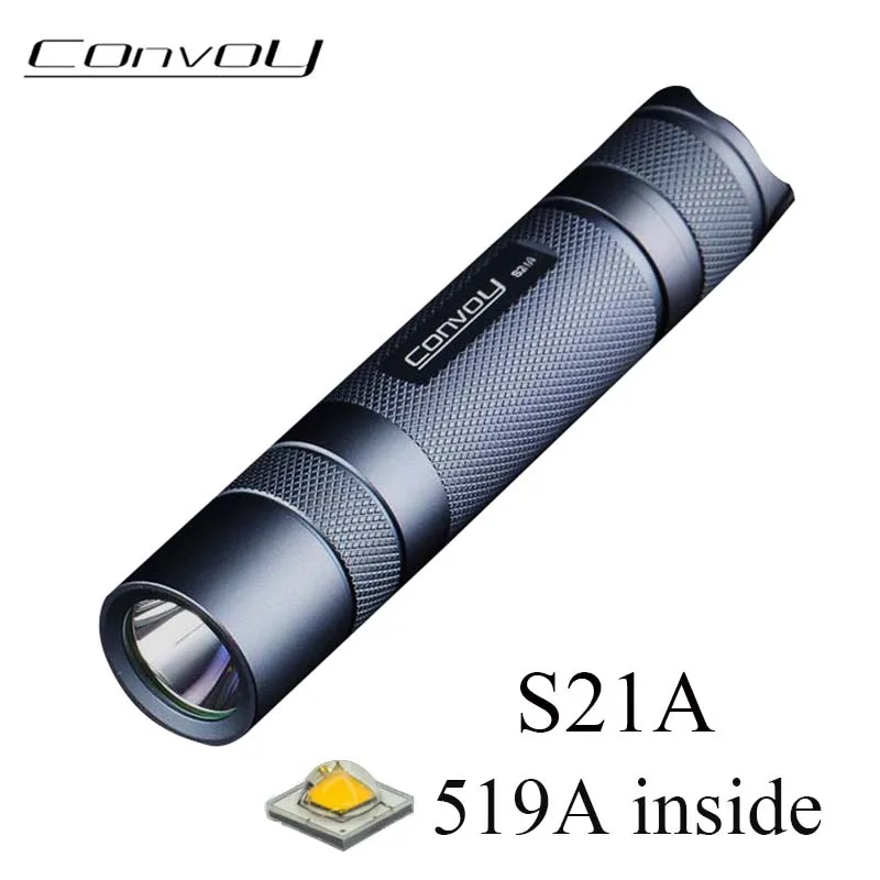

Convoy S21A with 519A Flashlight Linterna Led 21700 Version High Powerful Torch Flash Light Camping Fishing Tactical Lamp