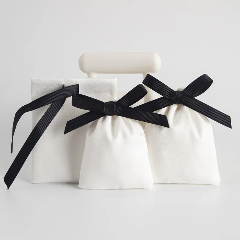 Schwarze Wildleder Geschenkt üten 5x7cm 7x9cm 8x10cm 9x12cm Packung 50 Wimpern Make-up Kordel zug Beutel billiger Schmuck Flanell band Sack – Detail 11