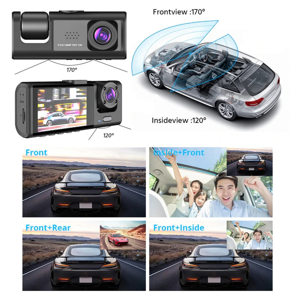 Hot Sale Dashcam 3 Inch Camera Recording HD 1080P Car Dash Cam 170