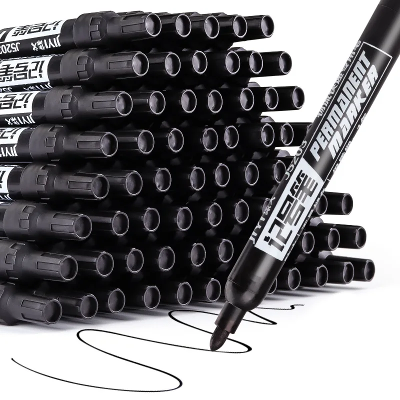 Paint Marker Paint Pens Marker Black Line Marker Oily Pen Waterproof Big Head Pen Paint