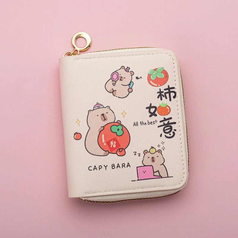 Cute Cartoon Short Capibala Versatile And Simple Change Bag Card Bag Wallet