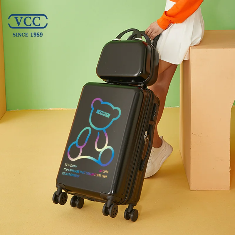 Cute suitcase with Cosmetic bag Luggage case for women student password box with handbag trolley case for men