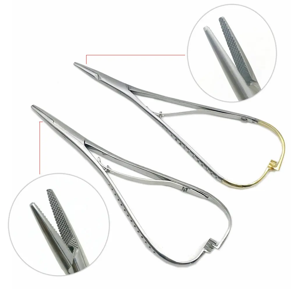 Dental Needle Holder Surgical Instruments Dental Orthodontic Mathieu Needle Holder Tip Tc