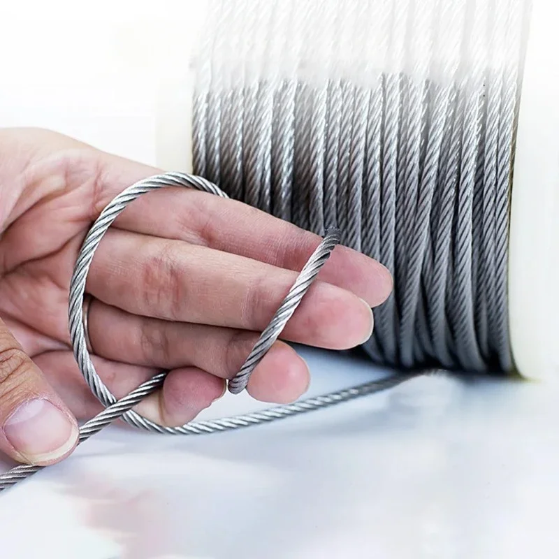 Stainless Steel Cable Rope Kits Steel Wire Rope Stainless Steel Wire 304 Stainless Steel Wire Rope Lifting Diameter 0.3-4.0mm 1x7 7x7 7x19