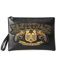 New Arrival Embroidered Clutch Envelope Bag Korean Style Men's Casual Fashion Shoulder Crossbody Bag Trendy Man Bag