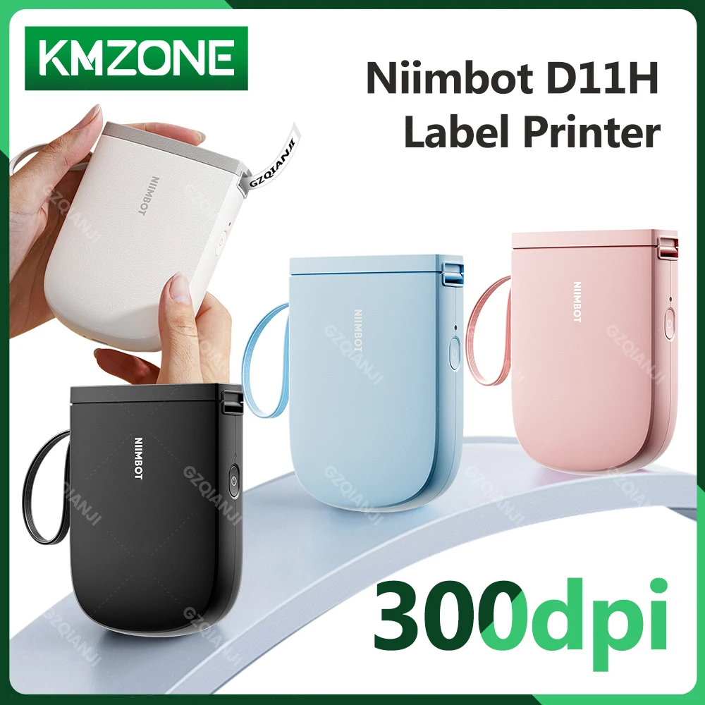 Niimbot-Impressora portátil sem fio da etiqueta do telefone móvel, 300DPI, D11, fabricante de impressão, Name Price Tag Notes, impermeável, mais claro