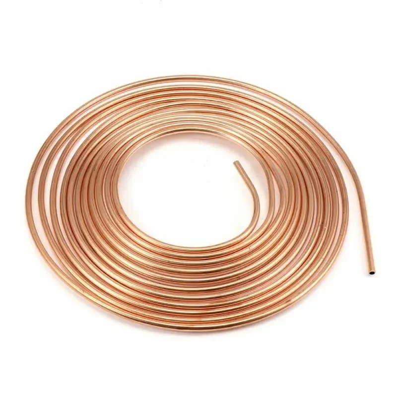 1/4 OD 25 Ft ROLL Steel Zinc Nickel Brake Line Tubing COPPER TUBE AIR CON COIL Brake Line Tubing Coil Roll