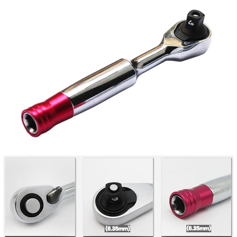 1/4inch 100MM Mini Torque Rachet Wrench Set Hand Repair Tool for