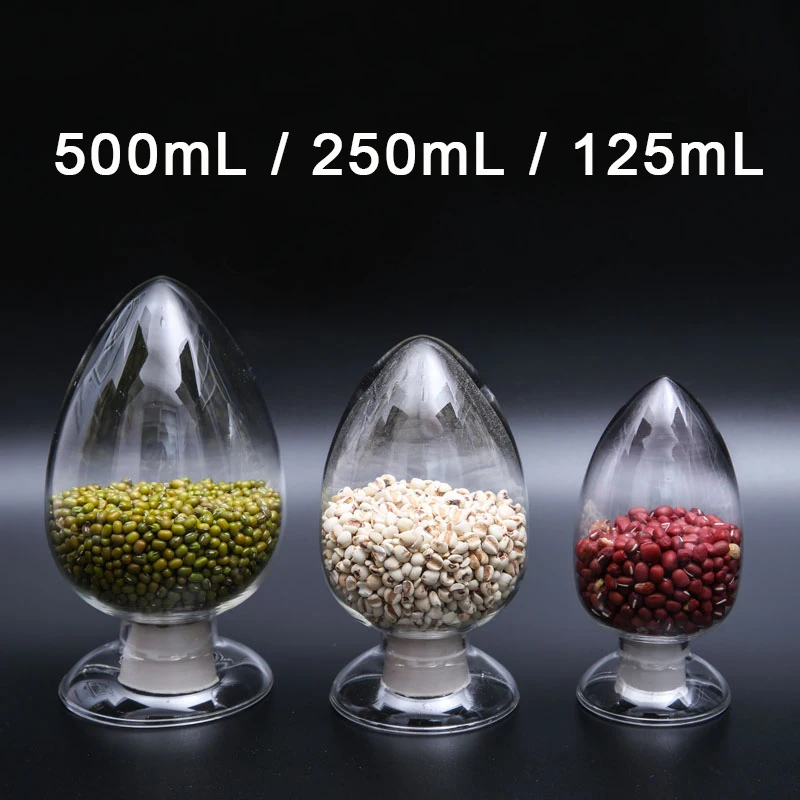 

Glass Sample Display Bottle Glass Seed Bottle With Stopper Laboratory Conical Bottle transparent 125ml 250ml 500ml , 1piece