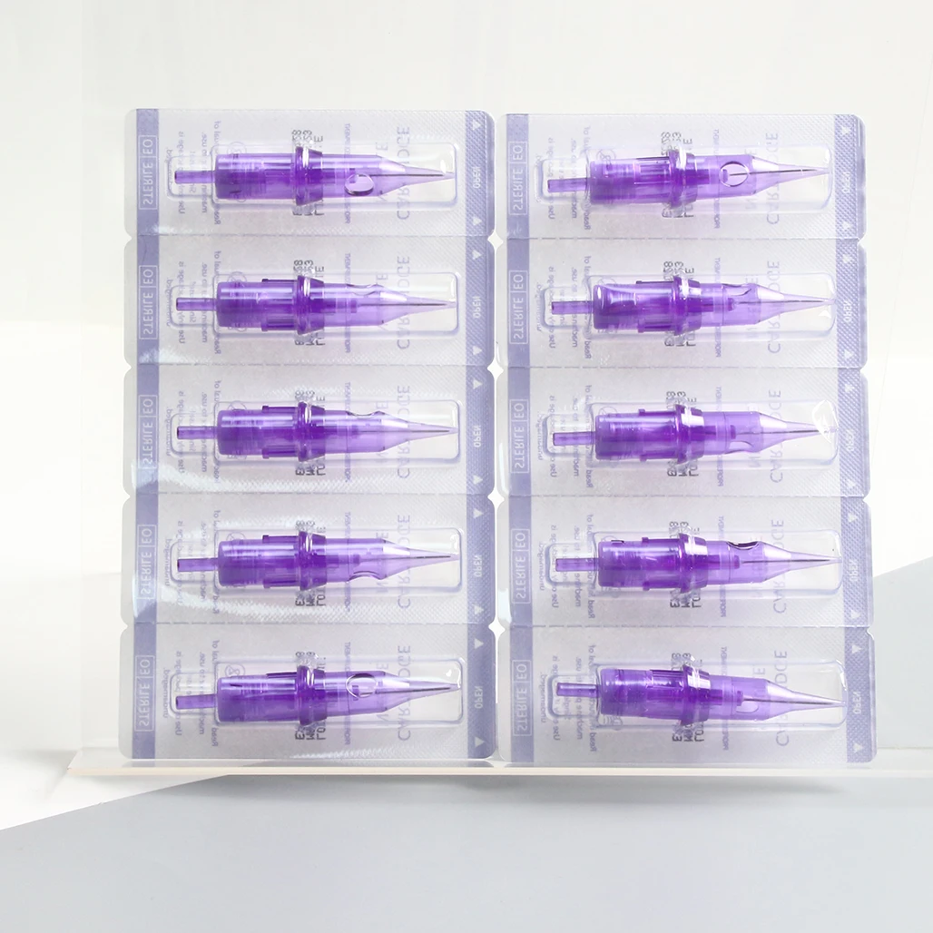 10pcs/Box Tattoo Needles Cartridge Disposable Sterilized Safety Needle RS/RL/RM/M1 With Membrane For Tattoo Rotary Machines 6