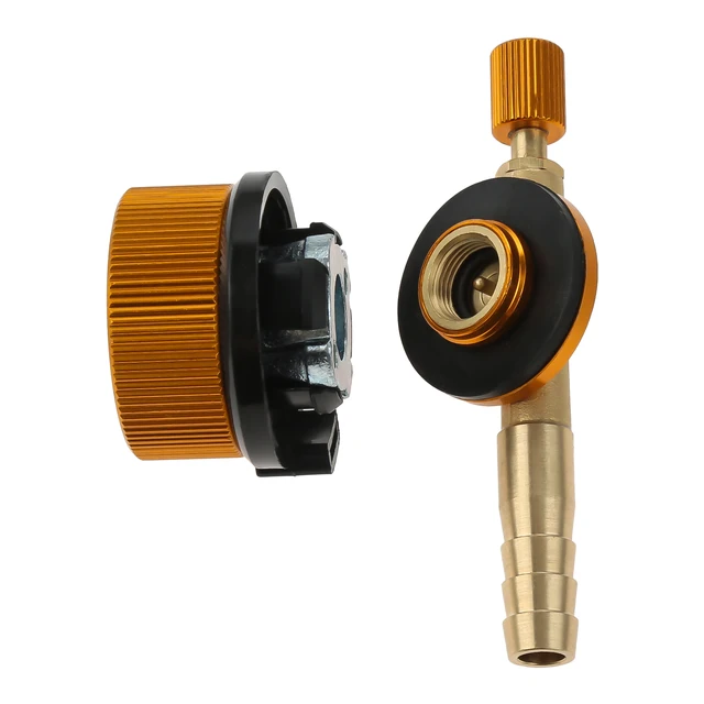 Gáztartály -Adapter Kazettak Kit Gázszabályozó Kettős Csatlakozás Az Lp Cb/Od Tartály Kannák Vezérlőszelep -Kapcsoló Ötvözethez Bbq Rv -Hez - Image 3