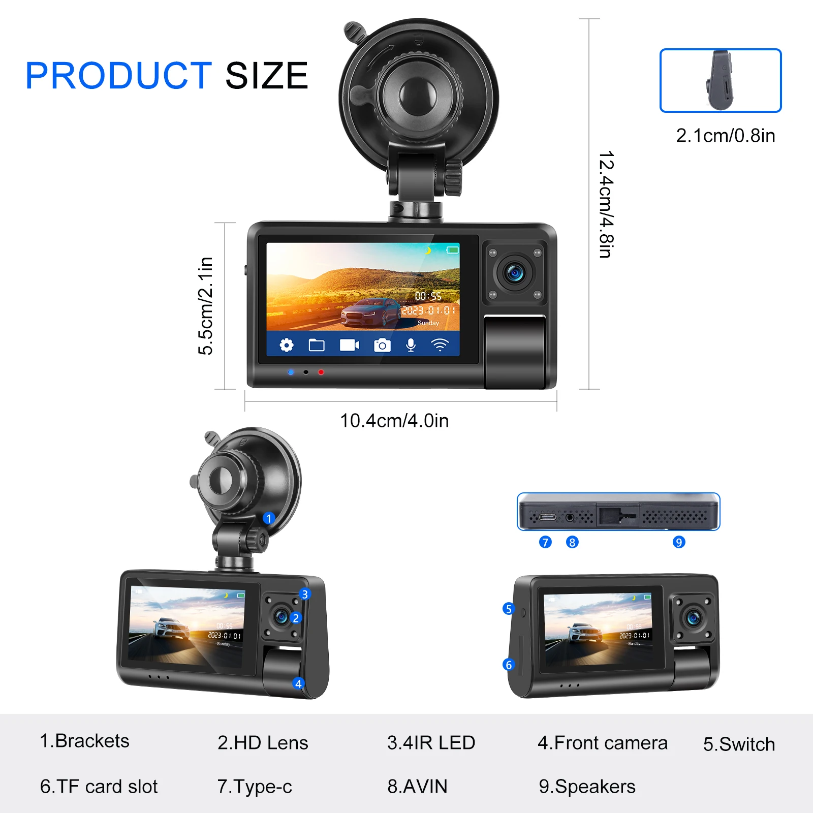 LeeKooLuu  DVR ī޶  , ߰ ð, Ĺ , 1080P Ǯ HD  ķ, 3  HD Ŭ ȭ  