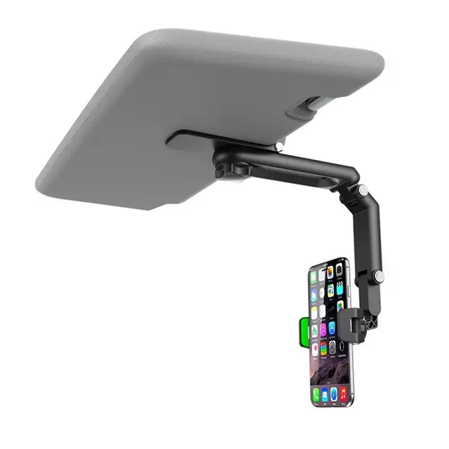 1080 Rotation Car Clip Sun Visor Cell Phone Holder Universal Phone Mount for iPhone XS GPS Rearview Mirror Stand Car Mobile Clip 1