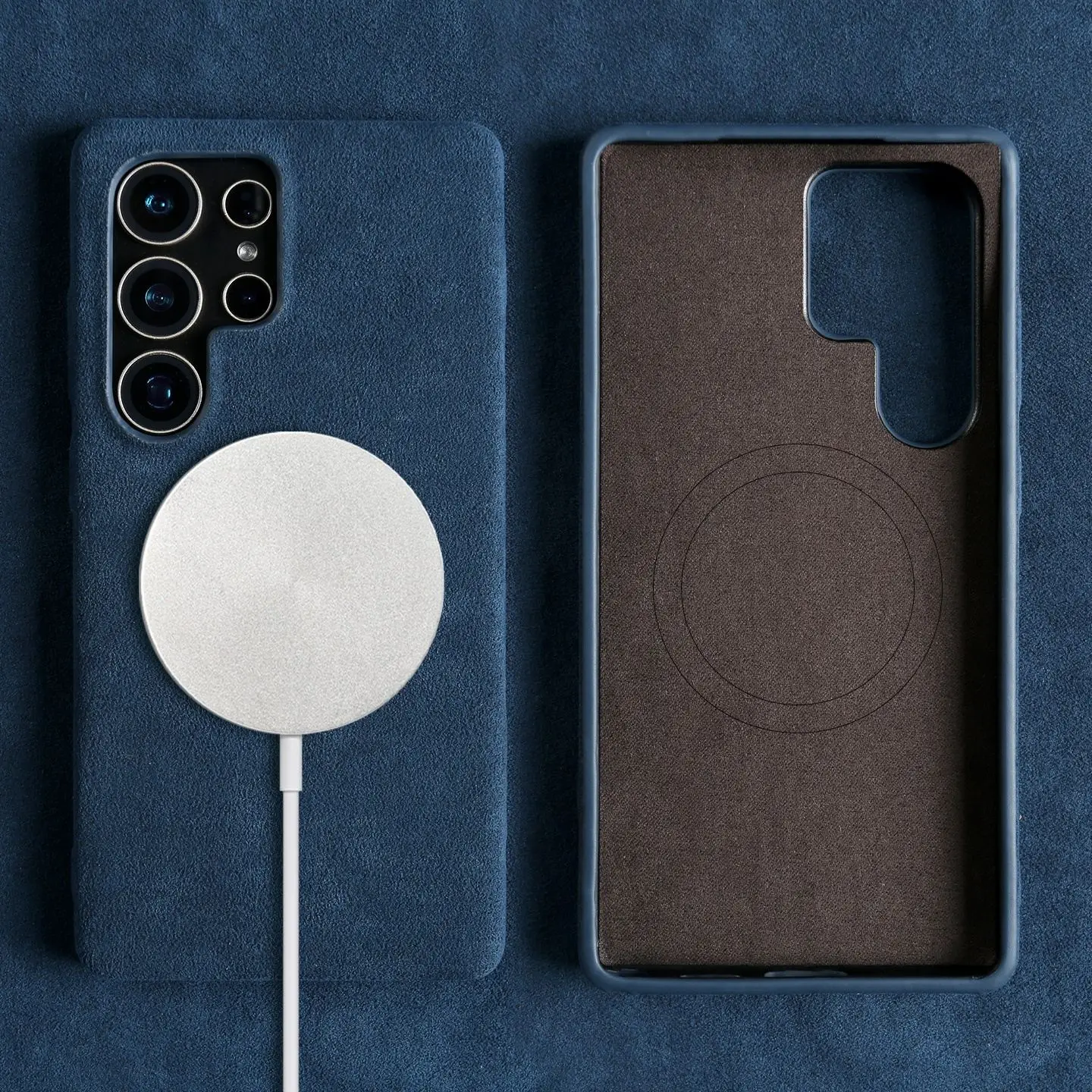 Premium Full Coverage Magnetic Alcantara Phone Case with MagSafe Compatibility