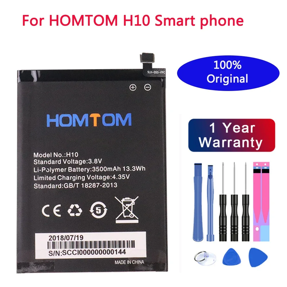 

100% оригинальный высококачественный аккумулятор 3500 мАч для смартфона HOMTOM H10 сменный перезаряжаемый аккумулятор + Бесплатные инструменты