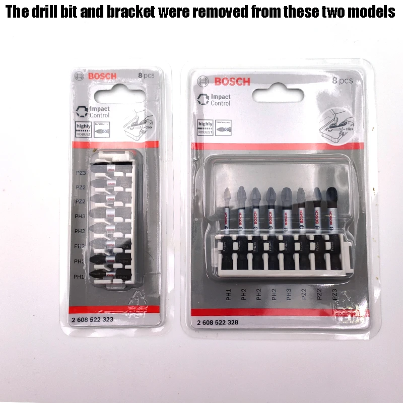 BOSCH 2608522362 Attachment Savings Box PICK & CLICK Bits 8-Slot Holde Transparent Small Storage Tool Box 6