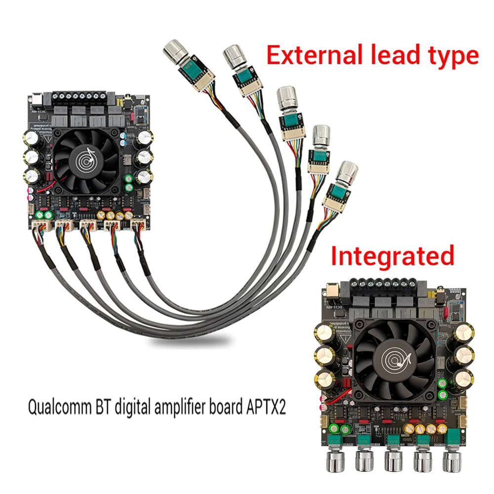 

2.1 Channel 200W+200W+400W Amplifier Chip TPA3223 Qualcomm Bluetooth-compatible Power Amplifier Board ZK-APTX2