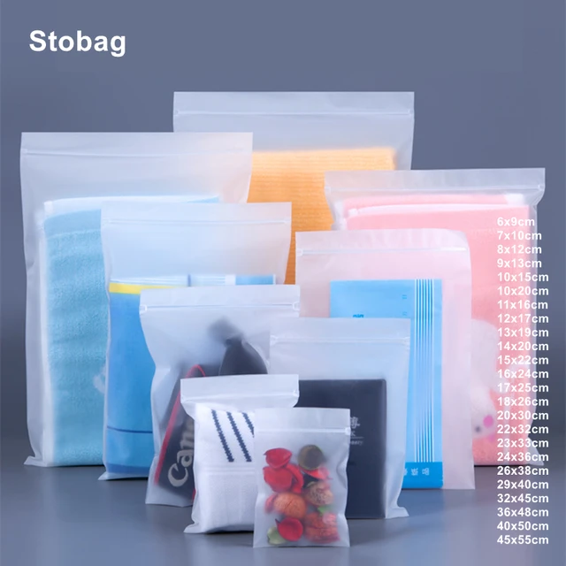 Travel Pouch, Plastic Bags, Frosted Plastic Zip Slider Bags for Clothing,  Resealable Ziplock Bag for Clothes Travel Business