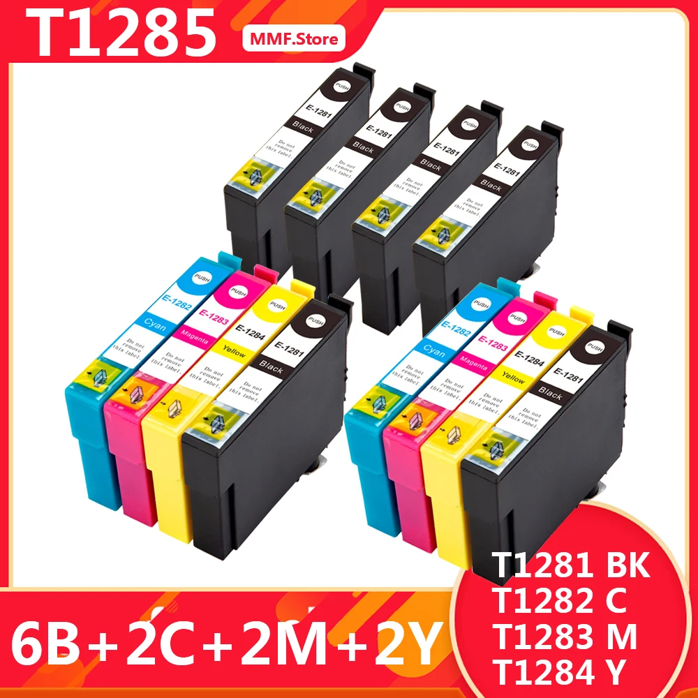 T1285 Cartuccia Stampante T1281 Compatibile Per Epson T1282 T1283 Stilo Inchiostro S22,Sx420W,Bx305F,Bx305Fw,Sx440W,Bx305Fw,Sx435,Sx235W