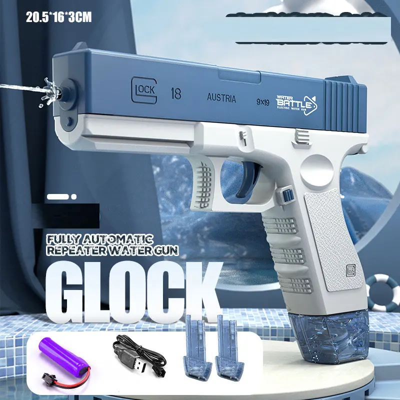 Glock Pistol Shooting Water Spray Games High-pressure Beach Toys For Kids Adultos