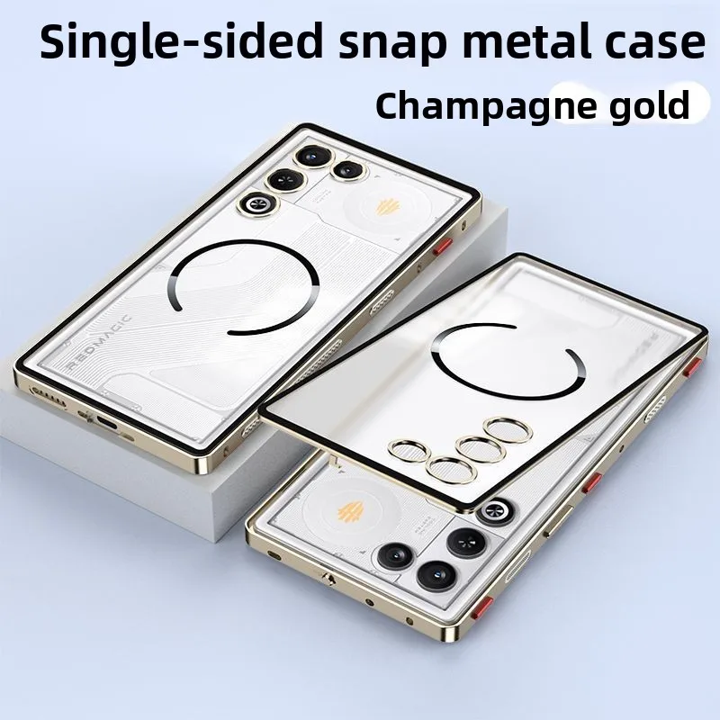Magnetic Shockproof Matte Acrylic Phone Case with Skin-Friendly Feel