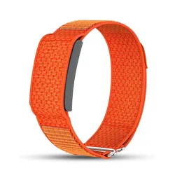 Breathable Nylon Loop Strap for Smartwatches - Sport Wristband Replacement Bracelet (Orange)