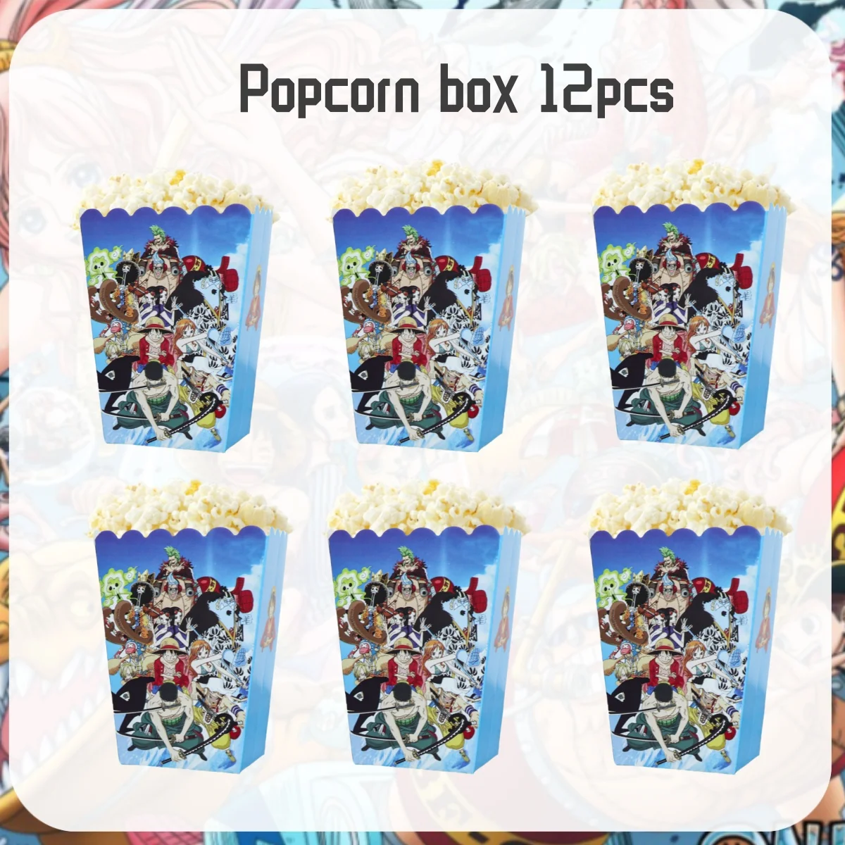 One Piece Birthday Party Set - Luffy Disposable Tableware  Candy Box for Kids