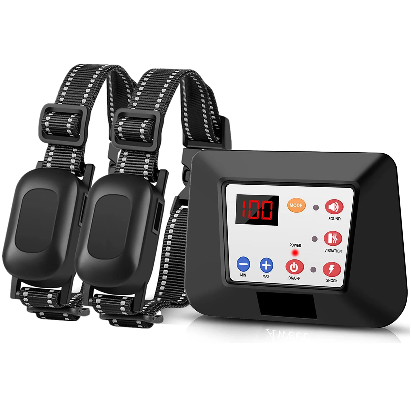 WirelessElectricShockVibrateDogFenceTrainingCollarsWaterproof