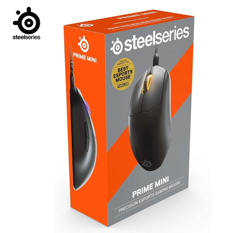 Mouse para Jogos Steelseries Fps Iluminação Rgb Prime Mini Edition Botões Programáveis Cpu 18k Sensor Truemove Pro-pc e Mac