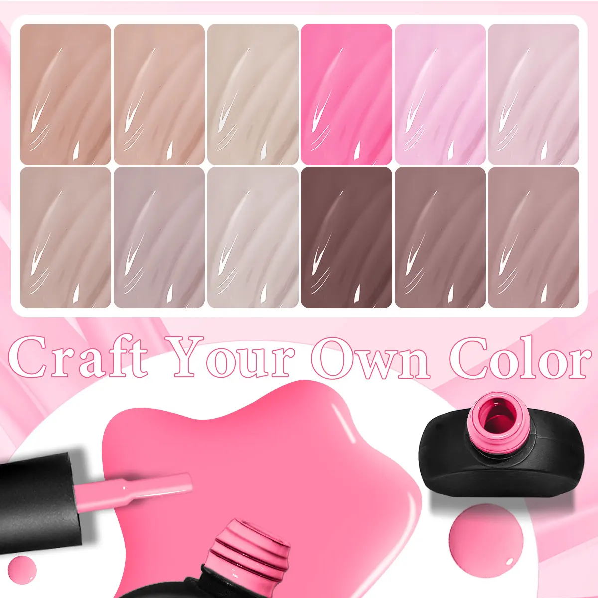 6-Piece Hypoallergenic Gel Nail Polish Set - Professional Nail Care