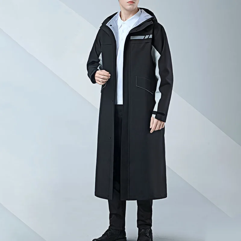 

Men's Waterproof Rain Poncho Adult Long Thicker Double Layer Mesh Lining Rain Jacket Outdoor Hiking Fishing Motorcycle Raincoat