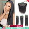 13x4 Human Hair Frontal Lace Only Transparent Lace 4x4 6x6 5x5 Straight Lace Closure Human Hair 24 Inch Brazilian Human Hair 1