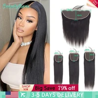 13x4 Human Hair Frontal Lace Only Transparent Lace 4x4 6x6 5x5 Straight Lace Closure Human Hair 24 Inch Brazilian Human Hair 1