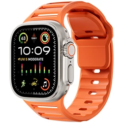 Sport Silicone Strap for Smartwatch - Durable and Comfortable Wristband Bracelet (Orange)