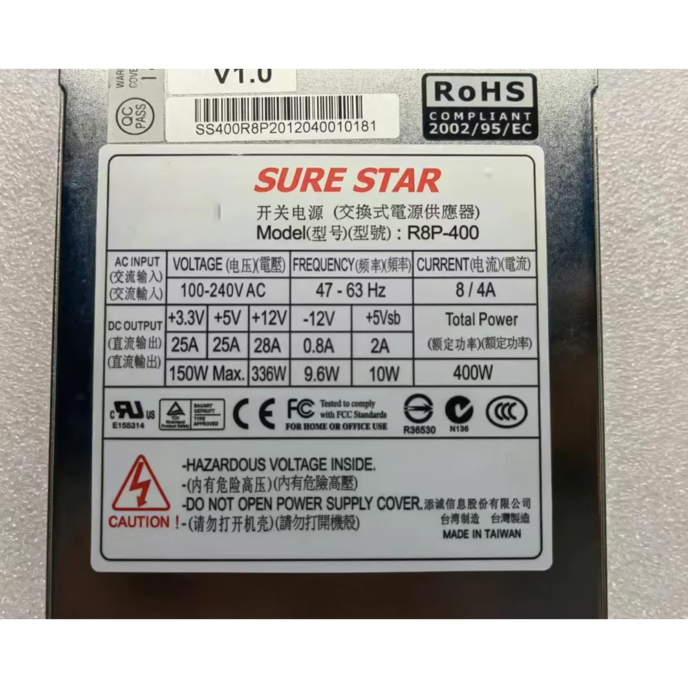For TC SURE STAR 400W SS-400R8P Power Supply R8P-400 Power Module 5 For TC SURE STAR 400W SS-400R8P Power Supply R8P-400 Power Module - Image 3
