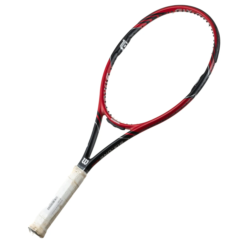 

SIX ONE TEAM 267g 16x20 CARBON FIBRE 3# 4 3/8 100in TENNIS RACKET WILSONS balance 33cm 22-65kg black red silvery WLS07010601