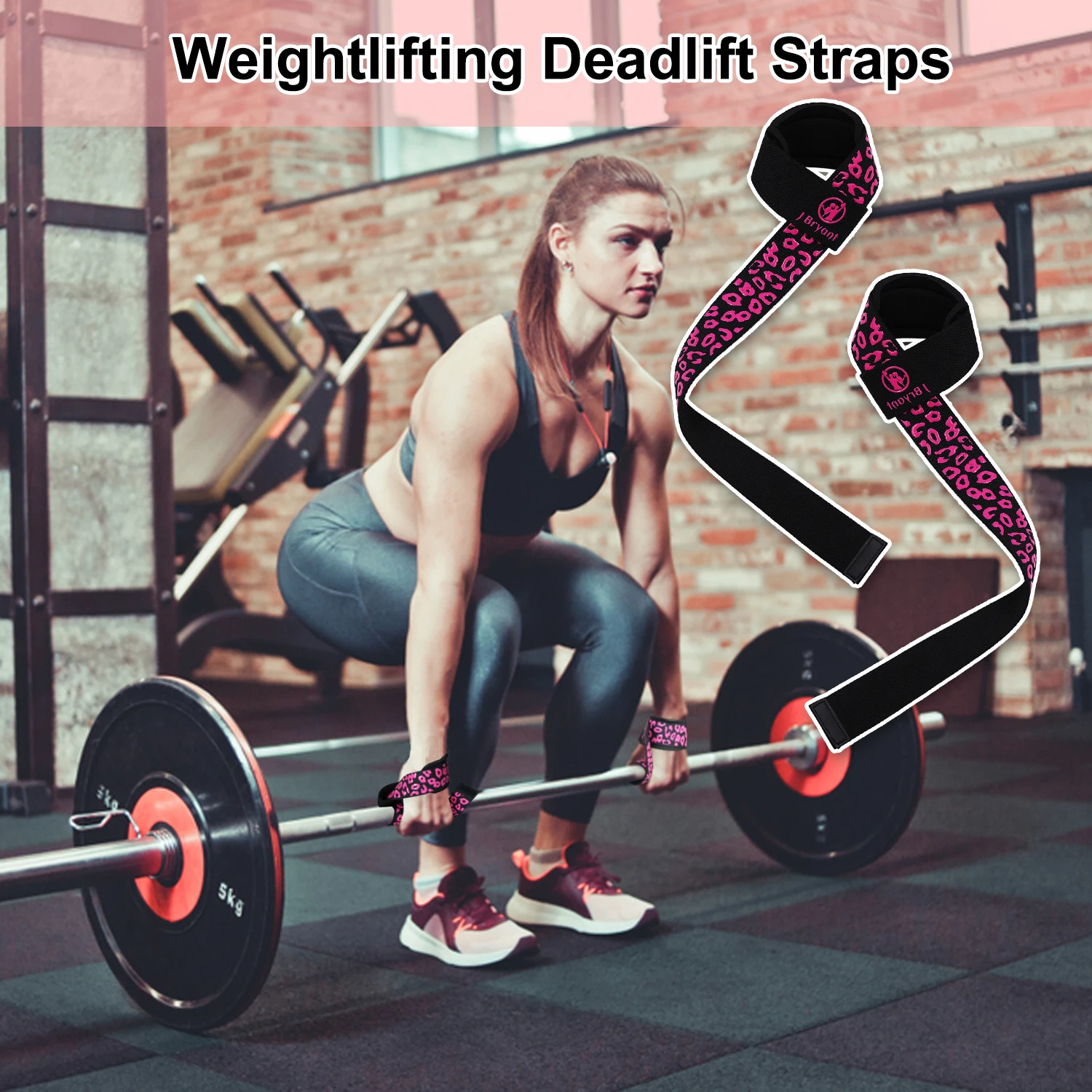 Weight Lifting Straps with Anti-Slip Silicone, 5mm Neoprene Cushion for Weightlifting, Deadlift, Pull-Ups, Gym Enhance Strength 4