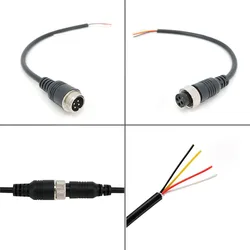 M12 Aviation Signal Cable Male Female Plug 4 Pin Wire for CCTV Car Camera DVR Video Monitor Subwoofer J17