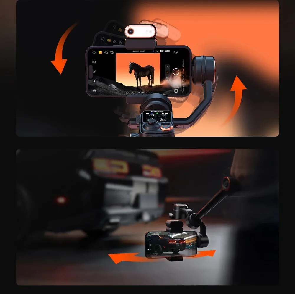 iSteady M7 Smartphone Stabilizer Ai Face Tracking 3-Axis Phone Gimbal Built-in Selfie Stick iPhone/Android Gimbal