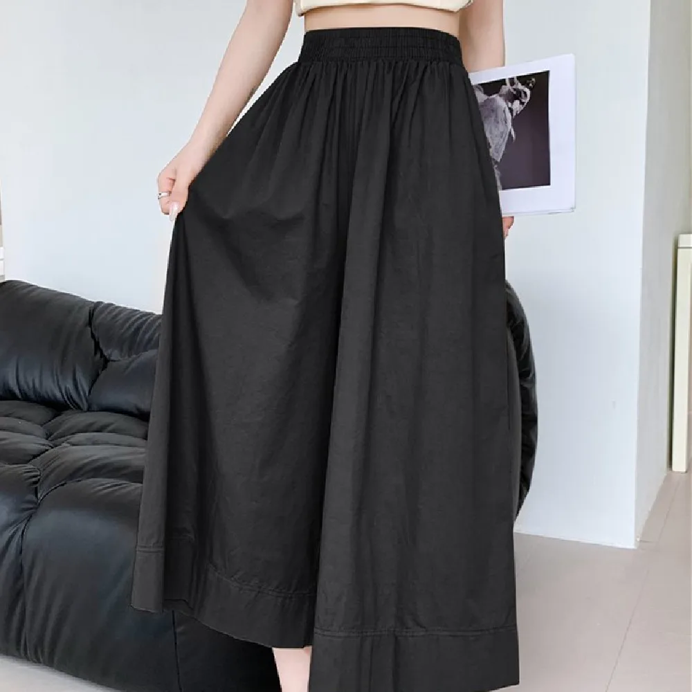 PB&ZA Women's 2024 Summer New European and American Style Casual Fit Wide-Leg Gathered Trousers 1228607001