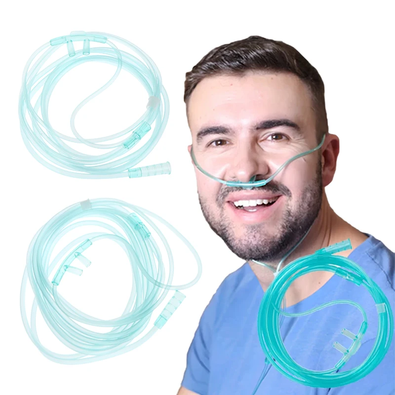 1.5/2/3/5m Nasal Cannula Double Stuffy Nose Tubing Disposable Oxygen Tubes Plastic Nasal Tube Nasal Oxygen Tubes Nasal Tubing