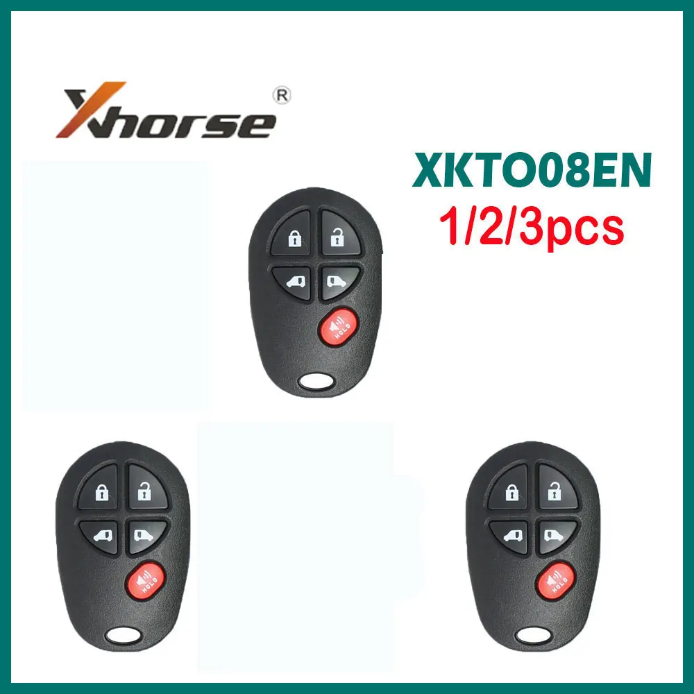 

1/2/3 шт. автомобильный пульт дистанционного управления Xhorse XKTO08EN, 5 кнопок для универсального провода Toyota, пульт дистанционного управления для VDI Mini Key Tool, английская версия