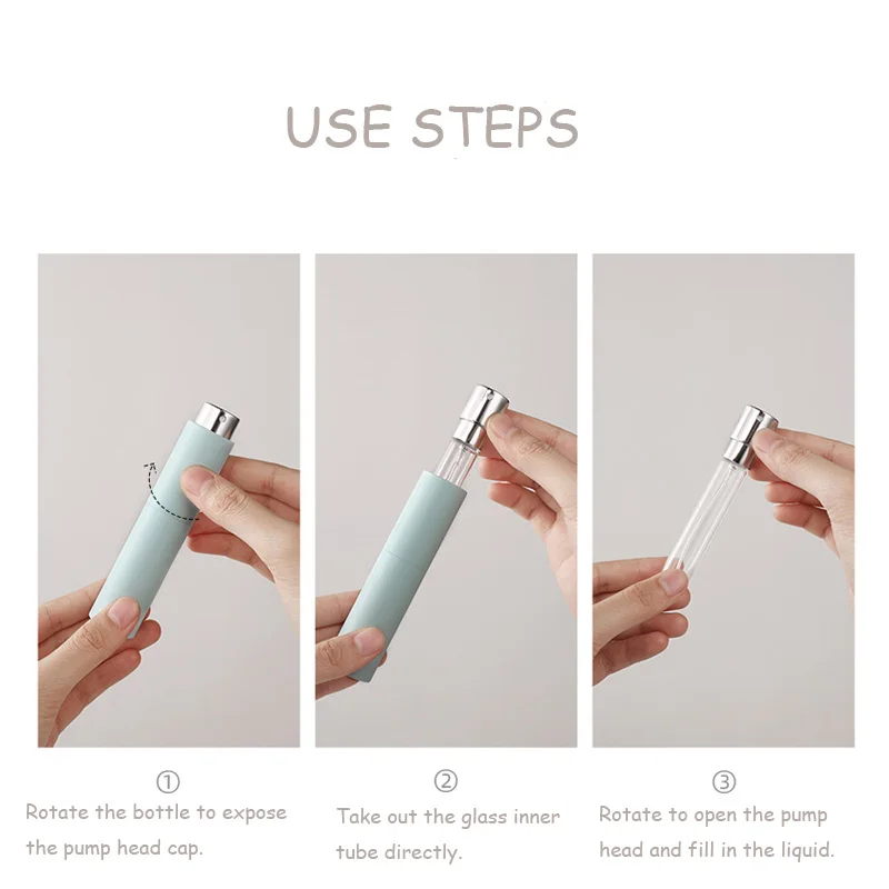 10ml Portable Mini Refillable Perfume Bottle Spray Empty Cosmetic Containers Atomizer Bottling For Travel Tool 4