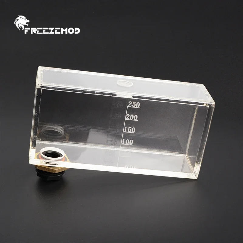 FREEZEMOD computer water cooler square water tank transparent acrylic with scales. GQSX-T4