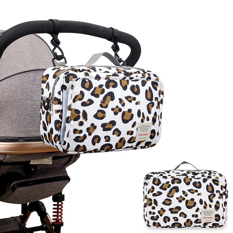 

Baby Diaper Bag Waterproof Stroller Bag Nappy Zipper Handbag Stroller Carry Pack Travel Outdoor Wet Diaper Storage Bag