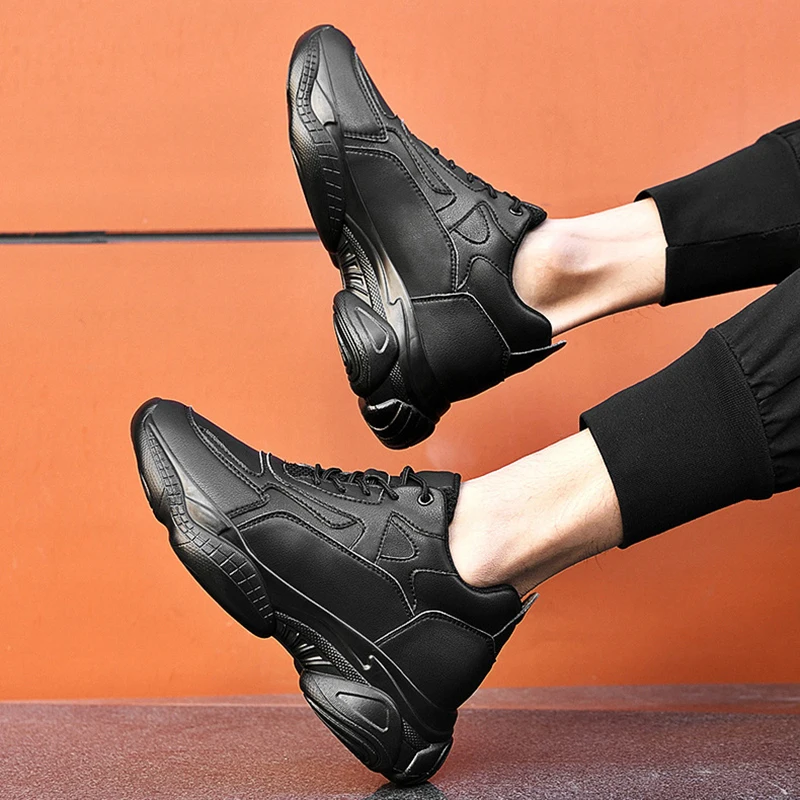 Men Invisible Height Increasing Sneakers Thick Sole Comfortable 6/8CM Elevator Casual Shoes Fashion Man Daddy Shoes Size 36-44 4