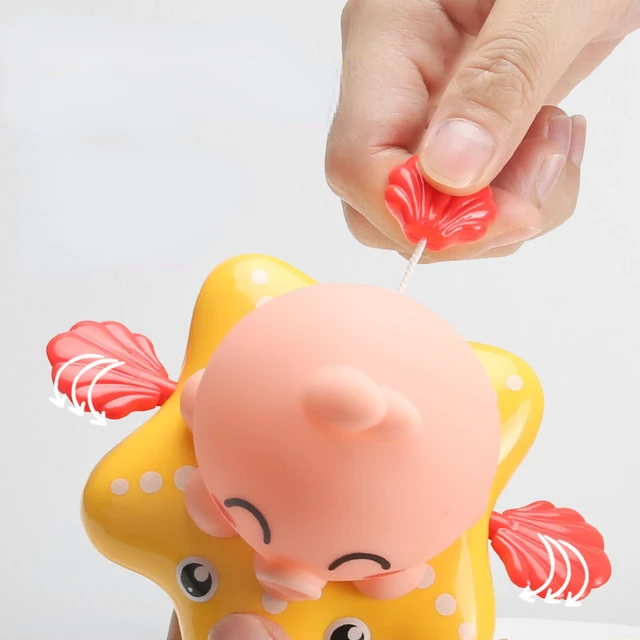 Baby Bathroom Bath Entertainment Toys Children Playing Water Spray Octopus Piglet Flying Fish Baby Bath Clockwork Swimming Toys 3